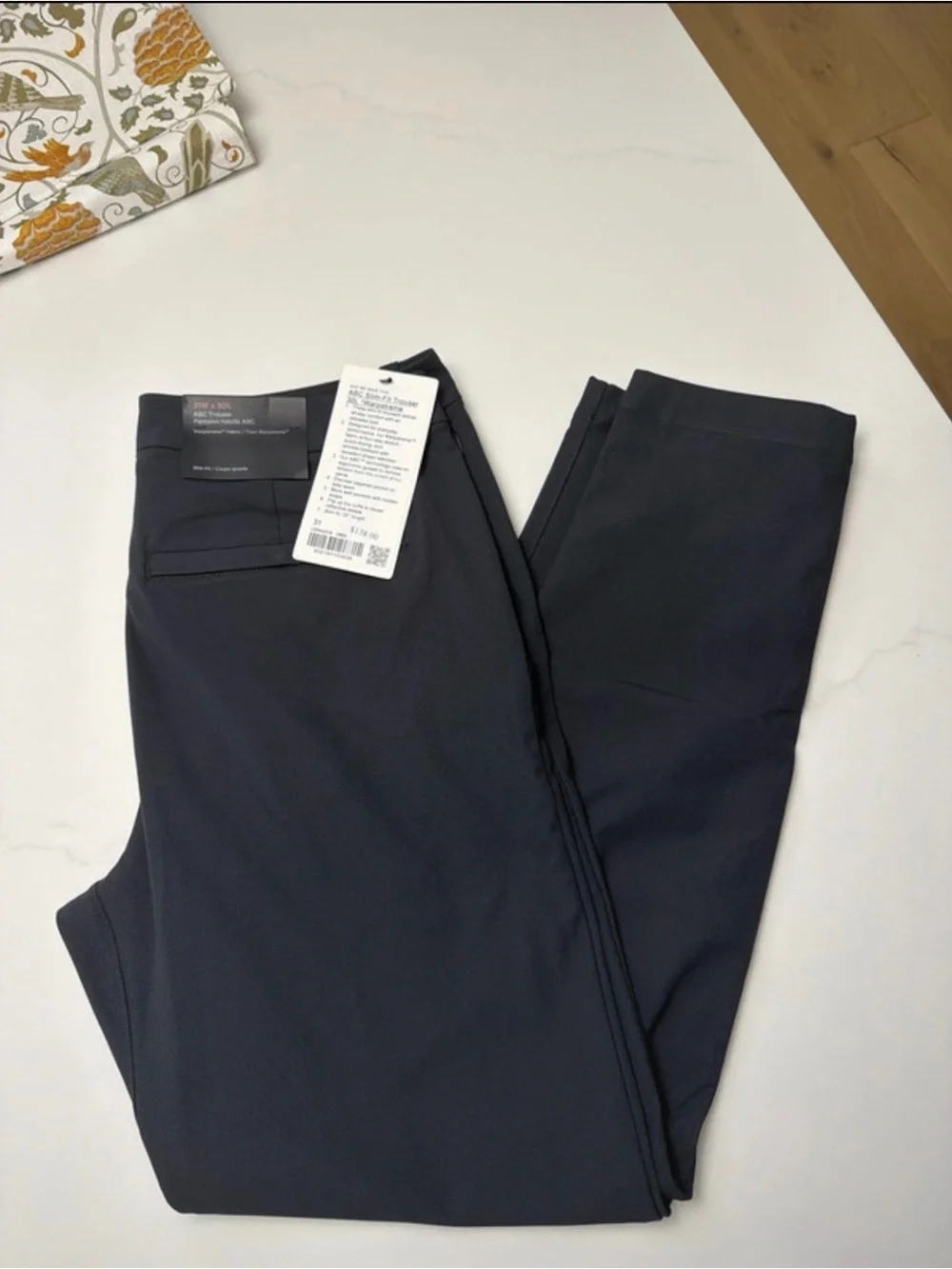 NWT Lululemon ABC Slim-Fit Trouser 30L *Warpstreme in Obsidian